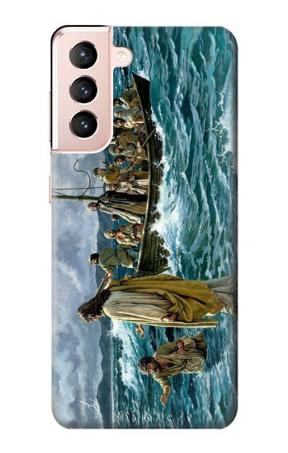 S1722 Jesus Walk on The Sea Case For Samsung Galaxy S21 5G