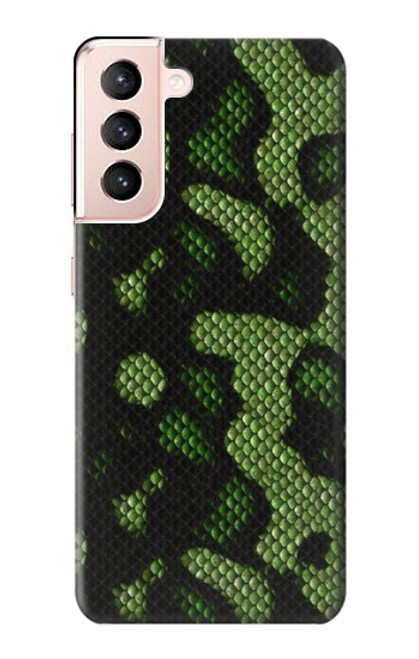 S2877 Green Snake Skin Graphic Printed Case For Samsung Galaxy S21 5G