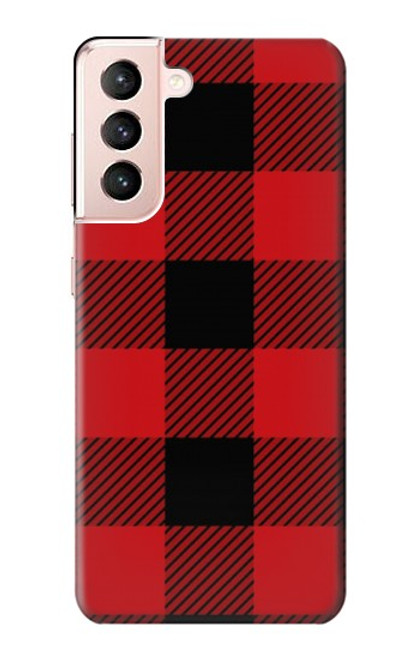 S2931 Red Buffalo Check Pattern Case For Samsung Galaxy S21 5G