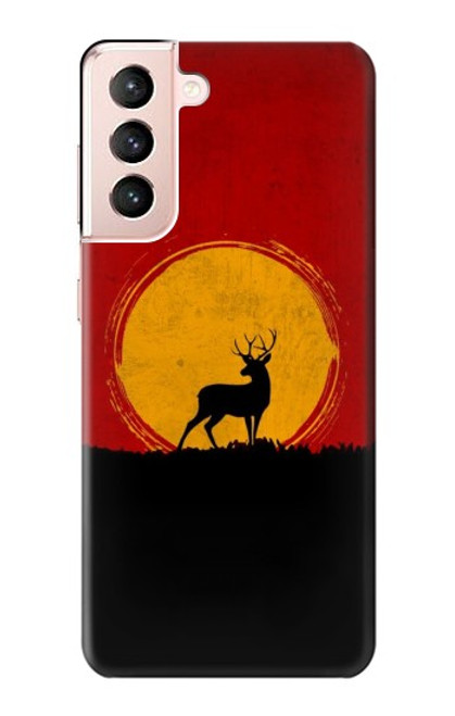 S3513 Deer Sunset Case For Samsung Galaxy S21 5G
