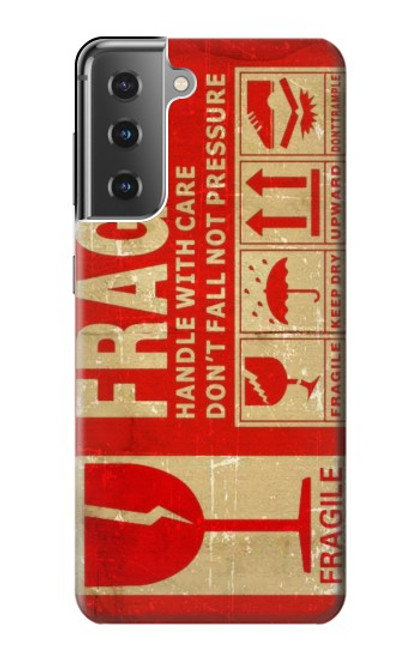 S3552 Vintage Fragile Label Art Case For Samsung Galaxy S21 Plus 5G, Galaxy S21+ 5G