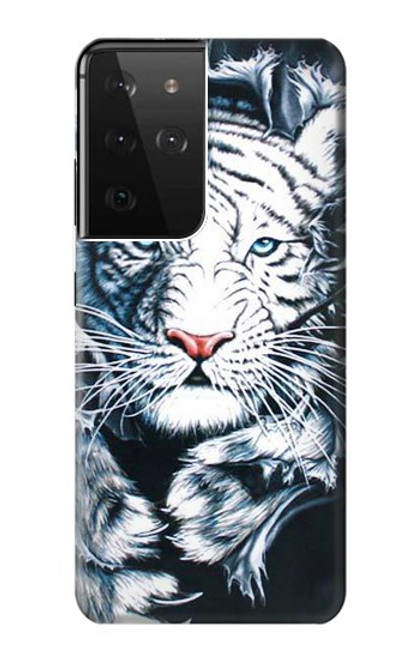 S0265 White Tiger Case For Samsung Galaxy S21 Ultra 5G