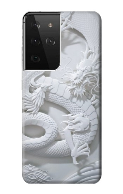 S0386 Dragon Carving Case For Samsung Galaxy S21 Ultra 5G