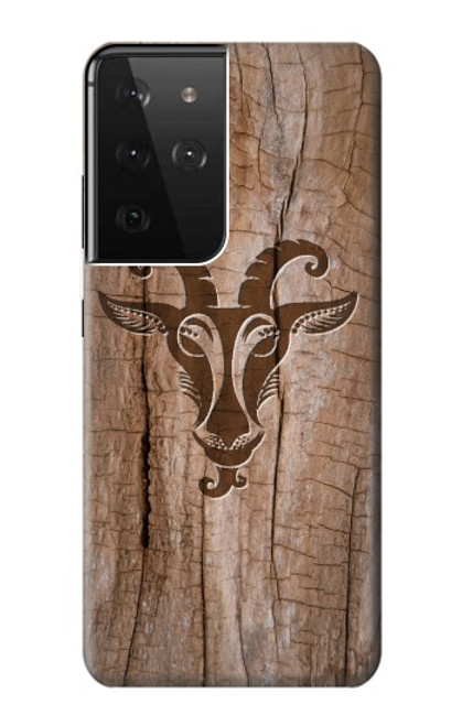 S2183 Goat Wood Graphic Printed Case For Samsung Galaxy S21 Ultra 5G