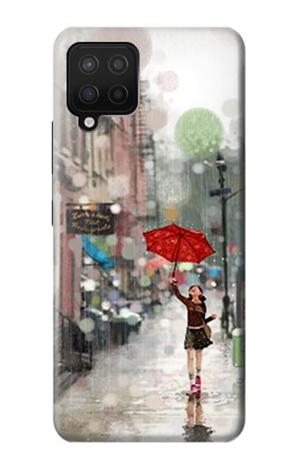 S0108 Girl in The Rain Case For Samsung Galaxy A12