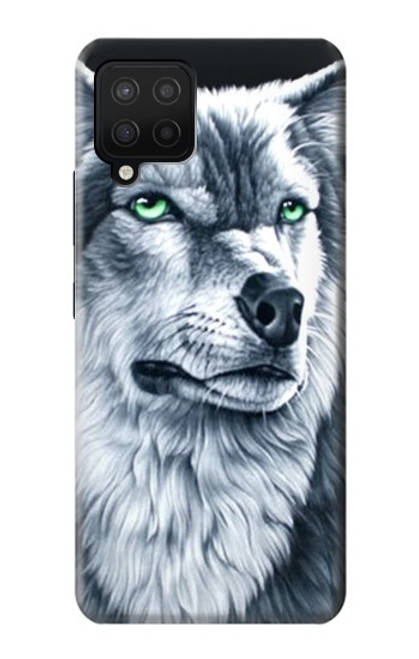 S0123 Grim White Wolf Case For Samsung Galaxy A12