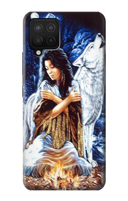 S0147 Grim Wolf Indian Girl Case For Samsung Galaxy A12