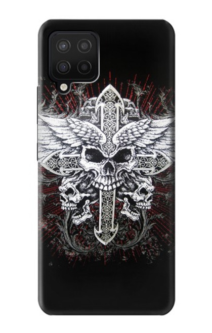 S1434 Skull Wing Tattoo Biker Case For Samsung Galaxy A12