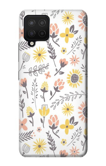 S2354 Pastel Flowers Pattern Case For Samsung Galaxy A12