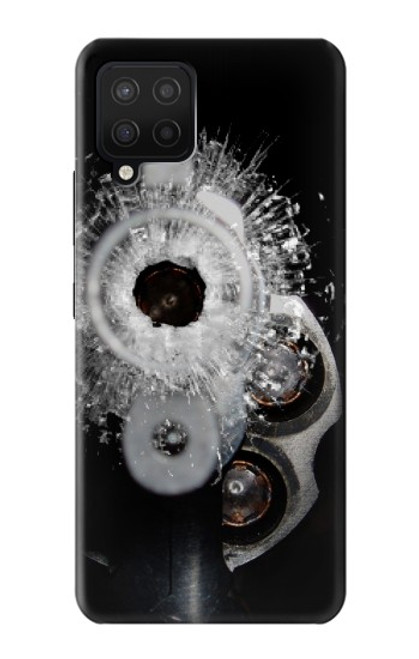 S2387 Gun Bullet Hole Glass Case For Samsung Galaxy A12