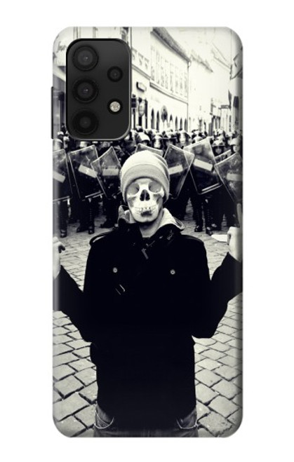 S1108 Skull Mask Man Protester Case For Samsung Galaxy A32 5G