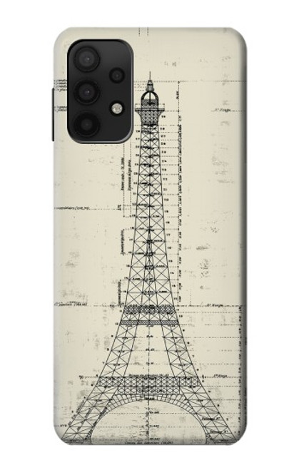 S3474 Eiffel Architectural Drawing Case For Samsung Galaxy A32 5G