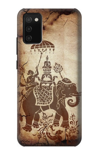 S2102 Thai Art Buddha on Elephant Case For Samsung Galaxy A02s, Galaxy M02s