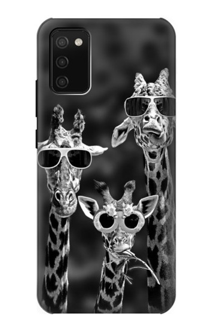 S2327 Giraffes With Sunglasses Case For Samsung Galaxy A02s, Galaxy M02s