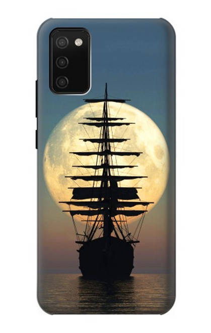 S2897 Pirate Ship Moon Night Case For Samsung Galaxy A02s, Galaxy M02s