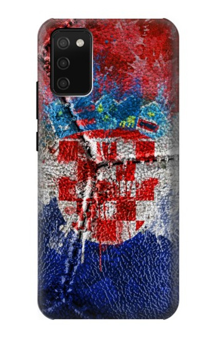 S3313 Croatia Flag Vintage Football Graphic Case For Samsung Galaxy A02s, Galaxy M02s