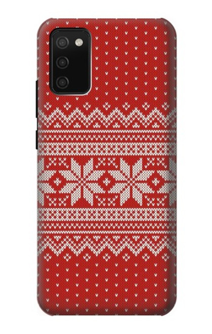 S3384 Winter Seamless Knitting Pattern Case For Samsung Galaxy A02s, Galaxy M02s