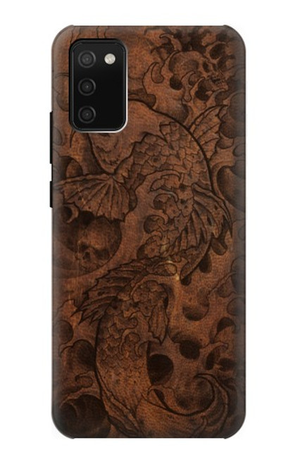 S3405 Fish Tattoo Leather Graphic Print Case For Samsung Galaxy A02s, Galaxy M02s