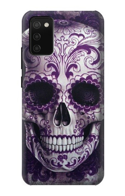 S3582 Purple Sugar Skull Case For Samsung Galaxy A02s, Galaxy M02s