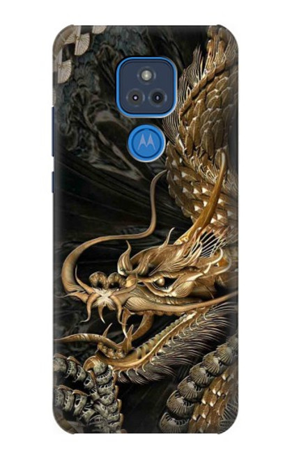 S0426 Gold Dragon Case For Motorola Moto G Play (2021)