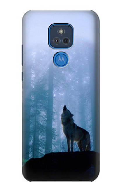 S0935 Wolf Howling in Forest Case For Motorola Moto G Play (2021)