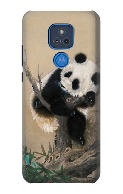 S2210 Panda Fluffy Art Painting Case For Motorola Moto G Play (2021)