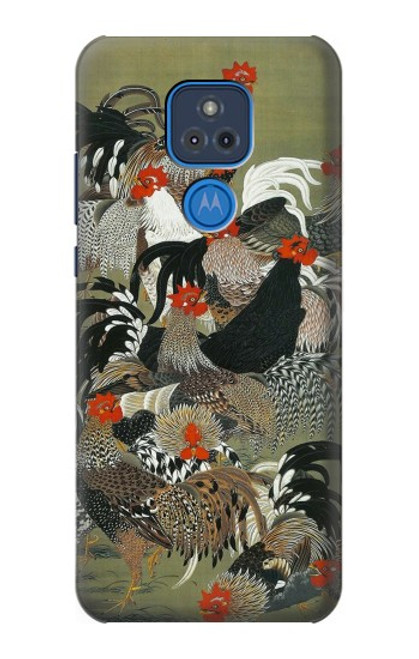 S2699 Ito Jakuchu Rooster Case For Motorola Moto G Play (2021)