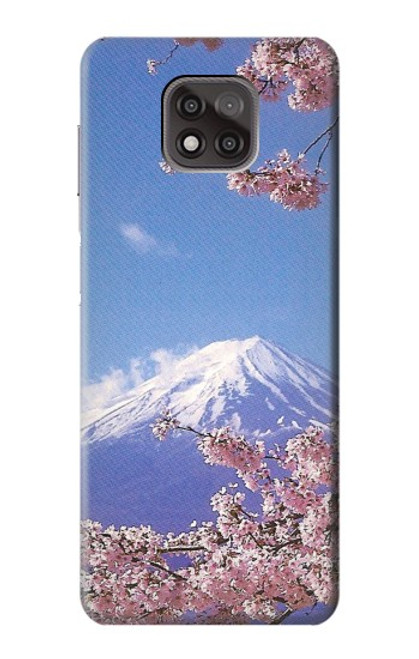 S1060 Mount Fuji Sakura Cherry Blossom Case For Motorola Moto G Power (2021)