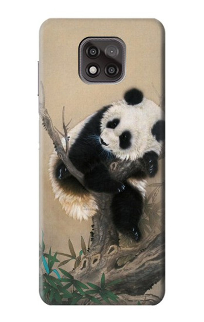 S2210 Panda Fluffy Art Painting Case For Motorola Moto G Power (2021)