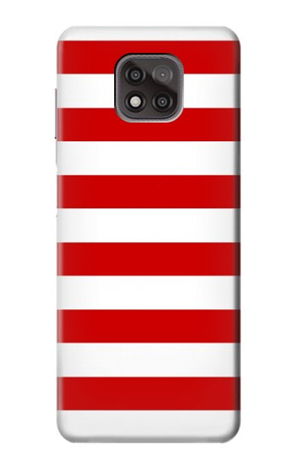 S2364 Red and White Striped Case For Motorola Moto G Power (2021)