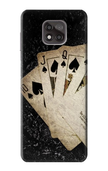 S3231 Vintage Royal Straight Flush Cards Case For Motorola Moto G Power (2021)