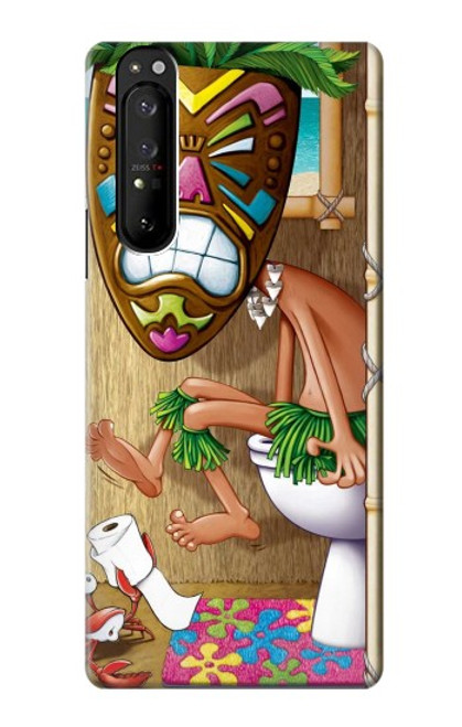 S1702 Tiki Man Toilet Case For Sony Xperia 1 III