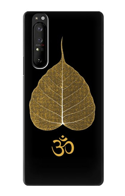 S2331 Gold Leaf Buddhist Om Symbol Case For Sony Xperia 1 III