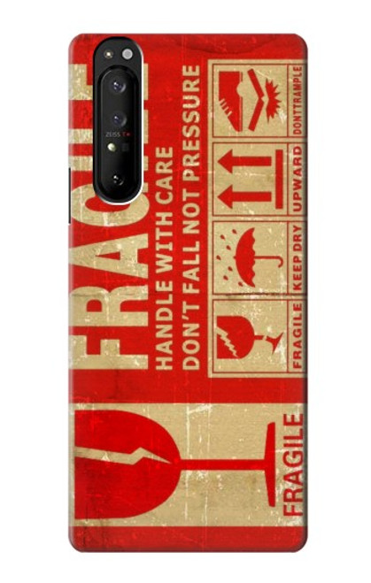 S3552 Vintage Fragile Label Art Case For Sony Xperia 1 III