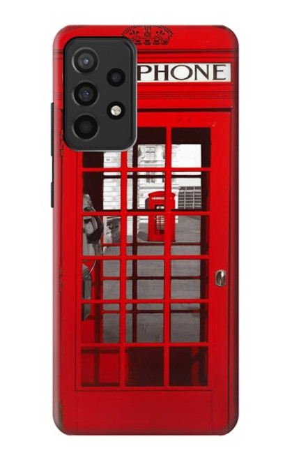 S0058 British Red Telephone Box Case For Samsung Galaxy A52, Galaxy A52 5G