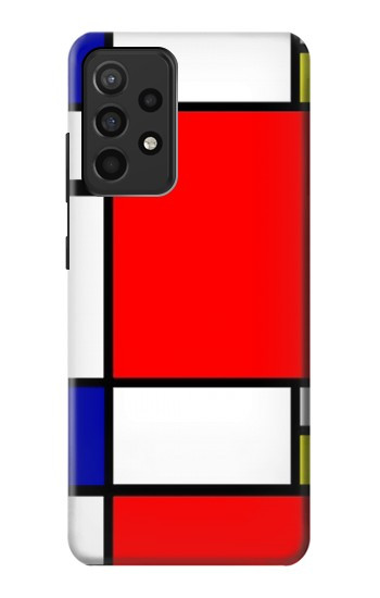 S0157 Composition Red Blue Yellow Case For Samsung Galaxy A52, Galaxy A52 5G