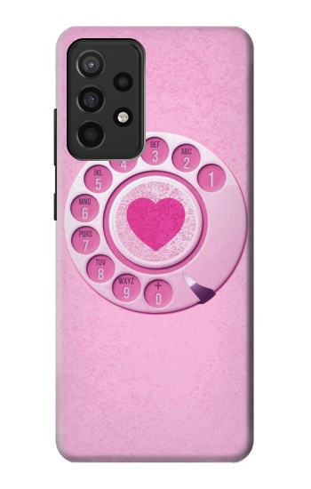 S2847 Pink Retro Rotary Phone Case For Samsung Galaxy A52, Galaxy A52 5G