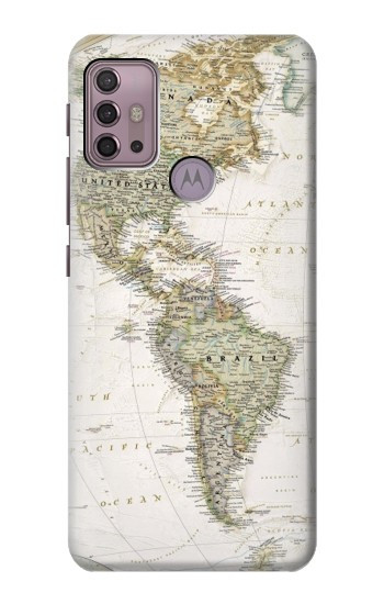 S0604 World Map Case For Motorola Moto G30, G20, G10