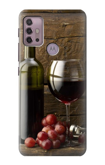 S1316 Grapes Bottle and Glass of Red Wine Case For Motorola Moto G30, G20, G10