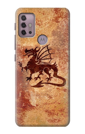 S2485 Dragon Metal Texture Graphic Printed Case For Motorola Moto G30, G20, G10