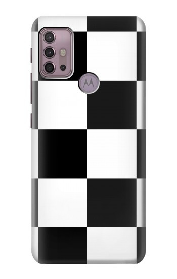 S2492 Black and White Check Case For Motorola Moto G30, G20, G10