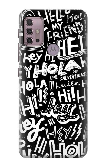 S2744 Hey Hi Hello Art Pattern Case For Motorola Moto G30, G20, G10
