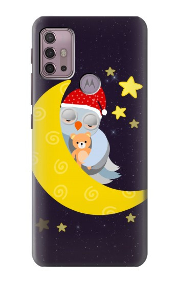 S2849 Cute Sleepy Owl Moon Night Case For Motorola Moto G30, G20, G10