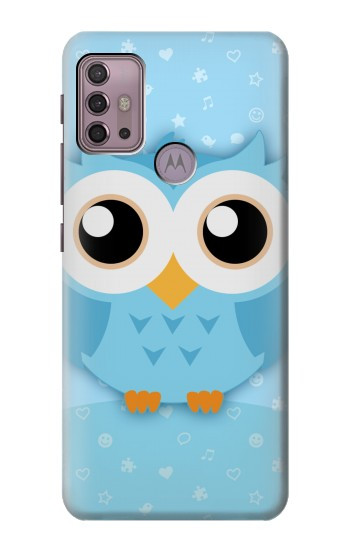 S3029 Cute Blue Owl Case For Motorola Moto G30, G20, G10