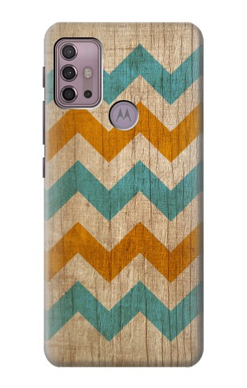 S3033 Vintage Wood Chevron Graphic Printed Case For Motorola Moto G30, G20, G10