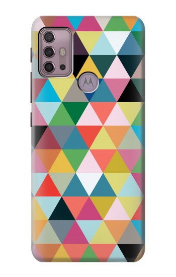 S3049 Triangles Vibrant Colors Case For Motorola Moto G30, G20, G10