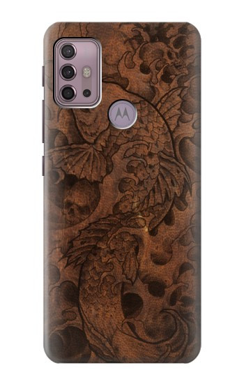 S3405 Fish Tattoo Leather Graphic Print Case For Motorola Moto G30, G20, G10