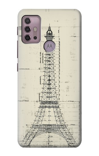 S3474 Eiffel Architectural Drawing Case For Motorola Moto G30, G20, G10