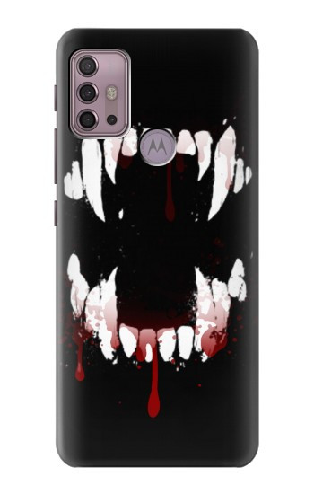 S3527 Vampire Teeth Bloodstain Case For Motorola Moto G30, G20, G10