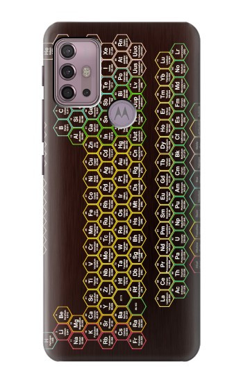 S3544 Neon Honeycomb Periodic Table Case For Motorola Moto G30, G20, G10